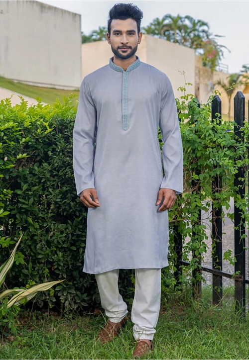 Men's Cotton Embroidered Kurta Pajama